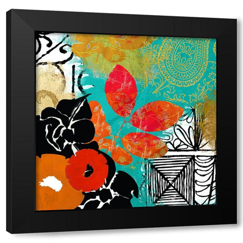 Bali II Black Modern Wood Framed Art Print by Sasha
