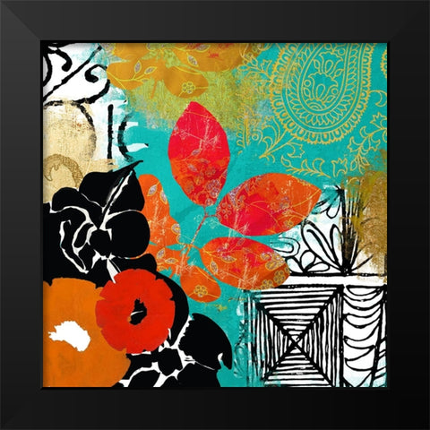 Bali II Black Modern Wood Framed Art Print by Sasha