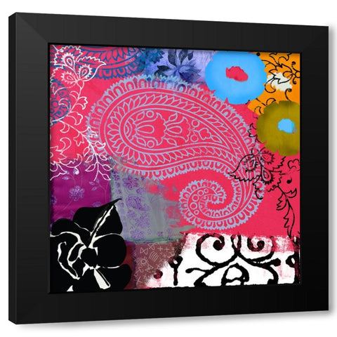 Bali III Black Modern Wood Framed Art Print with Double Matting by Sasha