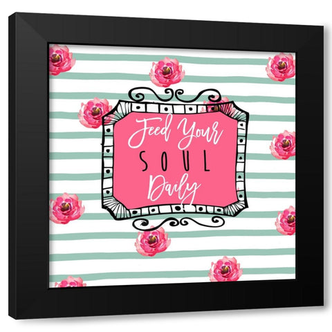 Soul Food I Black Modern Wood Framed Art Print with Double Matting by Sasha