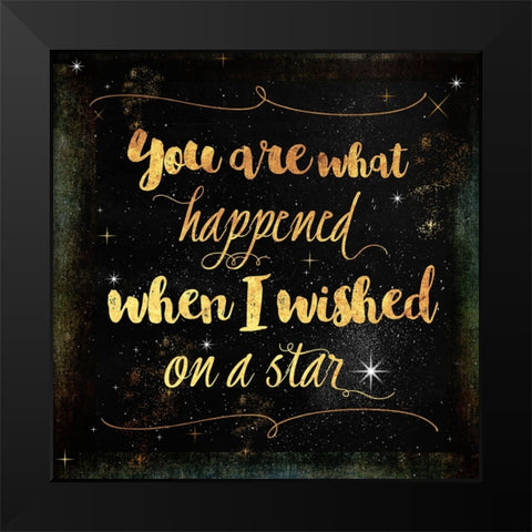 Moon and Back IV Black Modern Wood Framed Art Print by Sasha