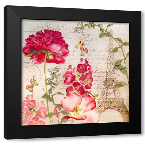 Always Paris II Black Modern Wood Framed Art Print with Double Matting by Sasha