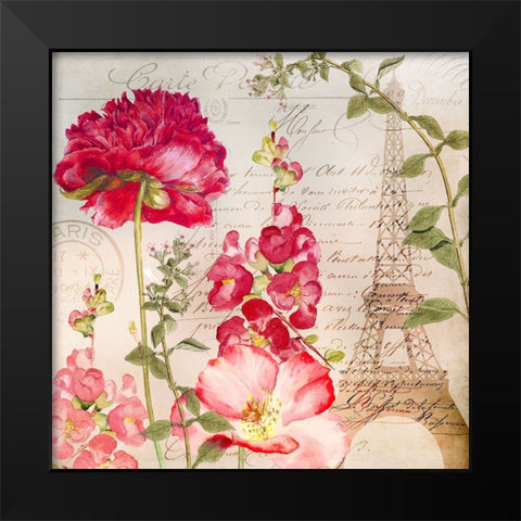 Always Paris II Black Modern Wood Framed Art Print by Sasha