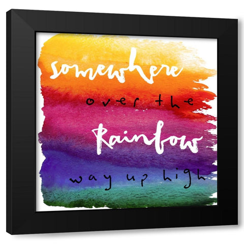 Somewhere Black Modern Wood Framed Art Print with Double Matting by Sasha