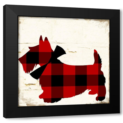 Scotty I Black Modern Wood Framed Art Print with Double Matting by Sasha