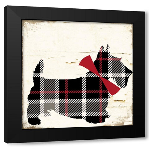 Scotty II Black Modern Wood Framed Art Print with Double Matting by Sasha
