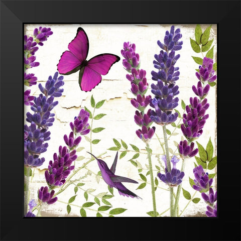 Lavande II Black Modern Wood Framed Art Print by Sasha