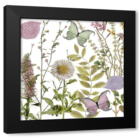 Botanique Refresh 2 Black Modern Wood Framed Art Print by Sasha