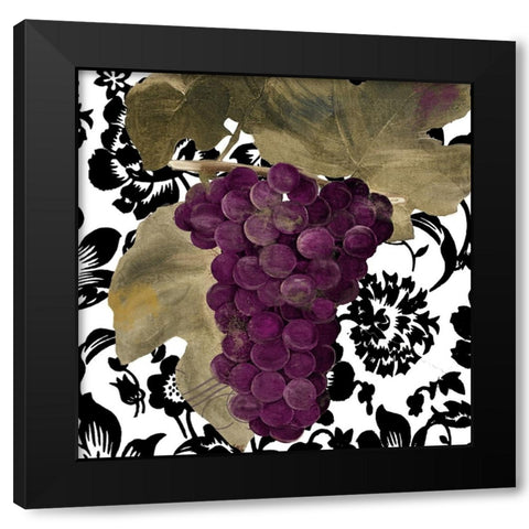Grape Suzette I Black Modern Wood Framed Art Print with Double Matting by Sasha