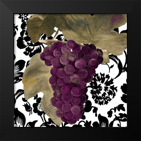 Grape Suzette I Black Modern Wood Framed Art Print by Sasha
