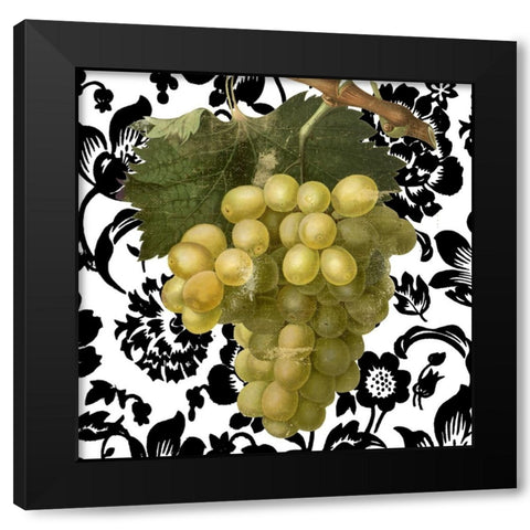 Grape Suzette II Black Modern Wood Framed Art Print with Double Matting by Sasha