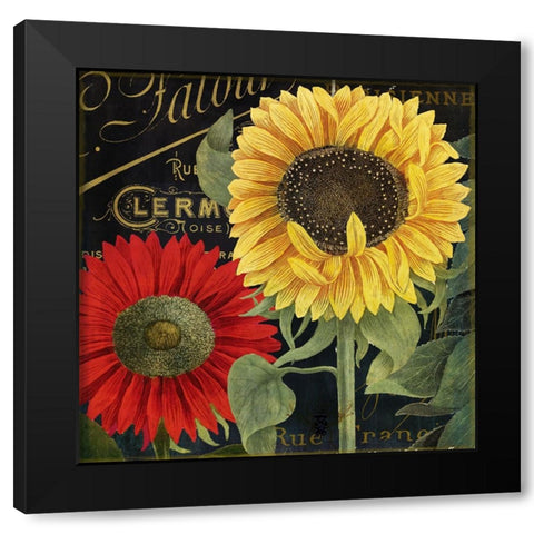 October Sun II Black Modern Wood Framed Art Print by Sasha