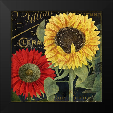 October Sun II Black Modern Wood Framed Art Print by Sasha