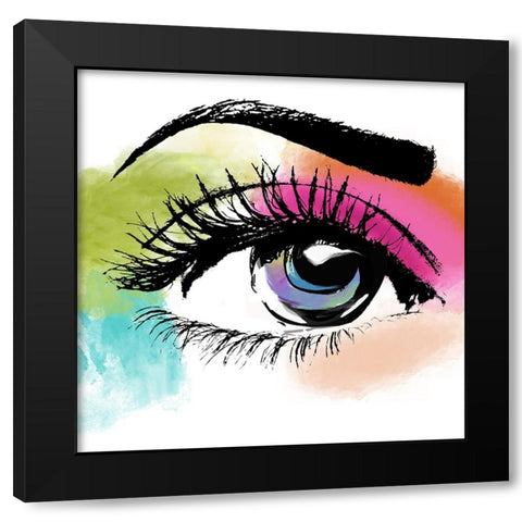 Eyeful Black Modern Wood Framed Art Print with Double Matting by Sasha
