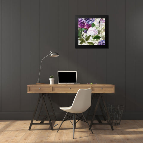 Garden Glow I Black Modern Wood Framed Art Print by Sasha