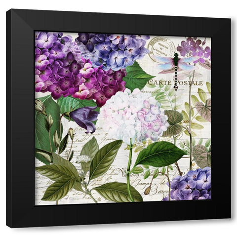 Garden Glow I Black Modern Wood Framed Art Print with Double Matting by Sasha