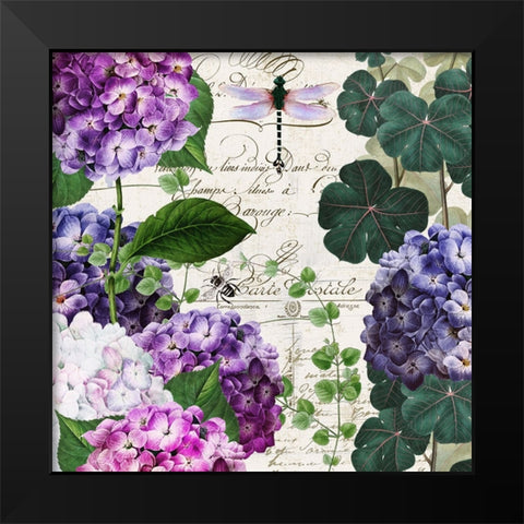 Garden Glow II Black Modern Wood Framed Art Print by Sasha