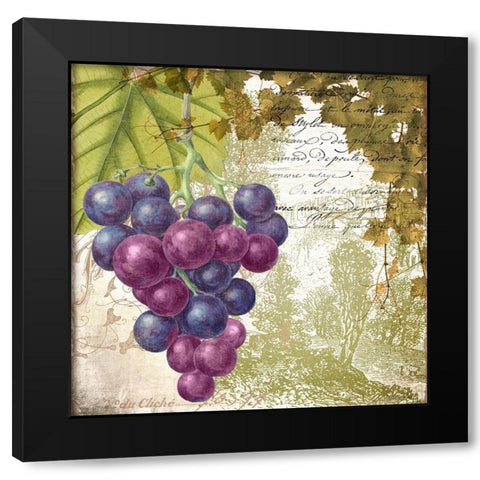 Vigneto Black Modern Wood Framed Art Print with Double Matting by Sasha