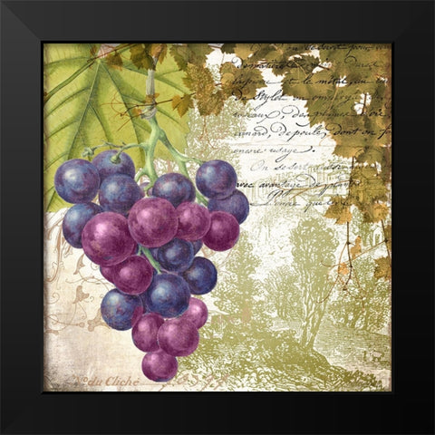 Vigneto Black Modern Wood Framed Art Print by Sasha