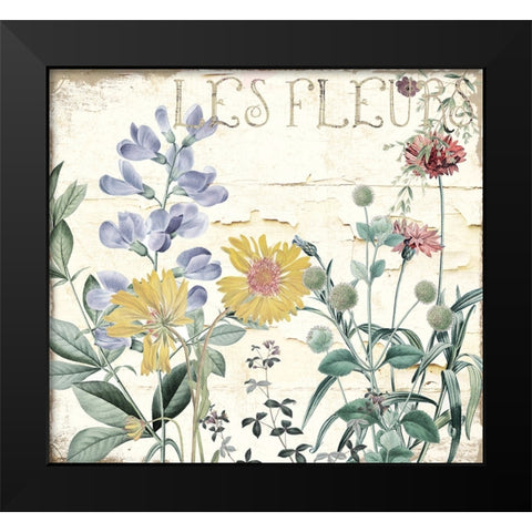 Mirabelle II Black Modern Wood Framed Art Print by Sasha