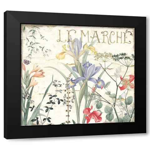 Mirabelle IV Black Modern Wood Framed Art Print with Double Matting by Sasha