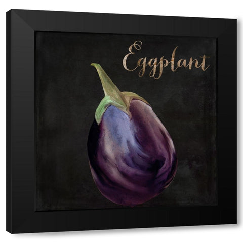 Medley_Eggplant Black Modern Wood Framed Art Print with Double Matting by Sasha