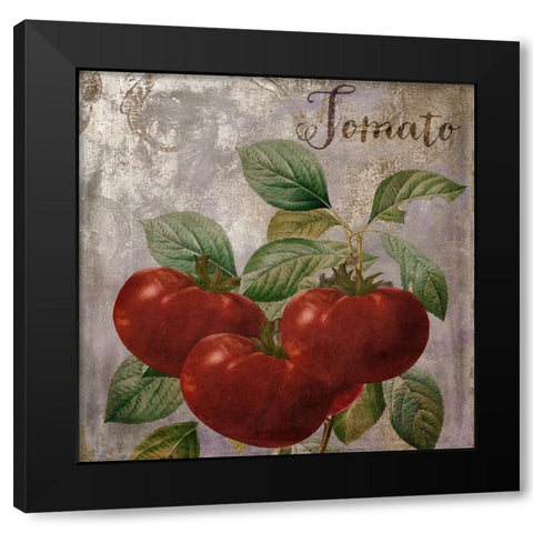Medley_Gold_Tomato Black Modern Wood Framed Art Print with Double Matting by Sasha