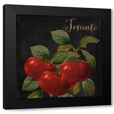 Medley_Tomato Black Modern Wood Framed Art Print by Sasha