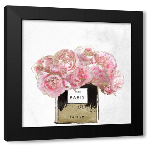 Pink Scented Black Modern Wood Framed Art Print with Double Matting by Sasha
