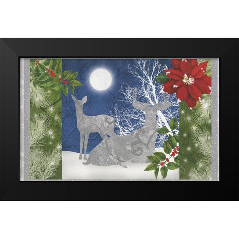 Under the Pines 11 Black Modern Wood Framed Art Print by Sasha