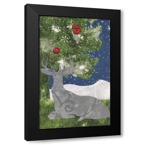 Under the Pines 12 Black Modern Wood Framed Art Print by Sasha