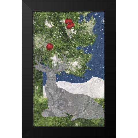 Under the Pines 12 Black Modern Wood Framed Art Print by Sasha