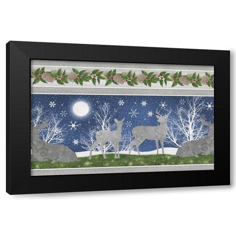Under the Pines 14 Black Modern Wood Framed Art Print by Sasha