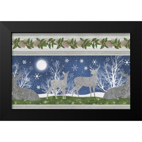 Under the Pines 14 Black Modern Wood Framed Art Print by Sasha