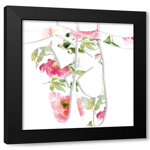 Dancing Girl II Black Modern Wood Framed Art Print by Sasha