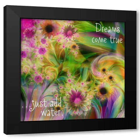 Just Add Water Black Modern Wood Framed Art Print with Double Matting by Sasha