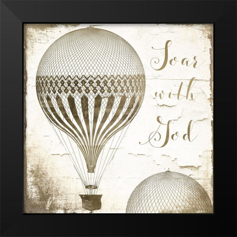 Gods Balloons I Black Modern Wood Framed Art Print by Sasha