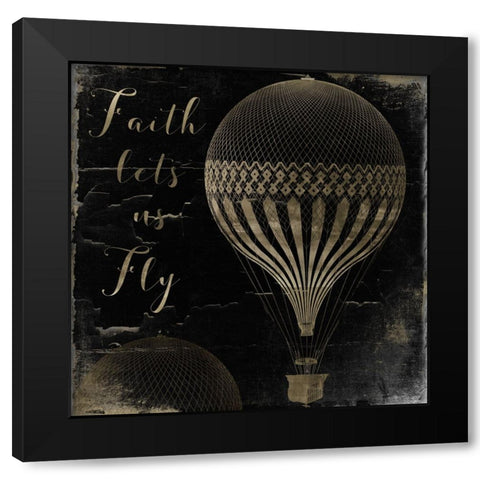 Gods Balloons II Black Modern Wood Framed Art Print by Sasha