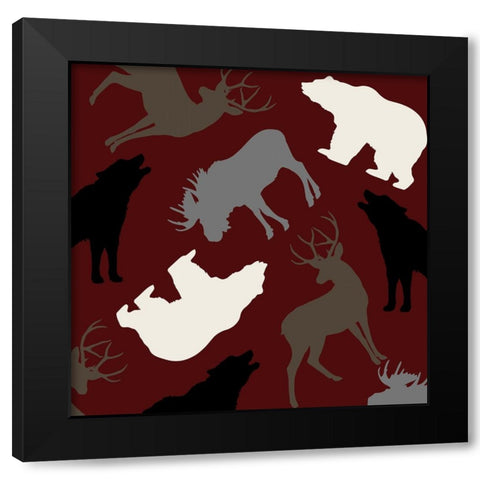 Animal Crackers I Black Modern Wood Framed Art Print by Sasha