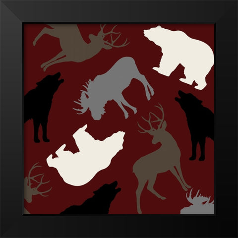 Animal Crackers I Black Modern Wood Framed Art Print by Sasha