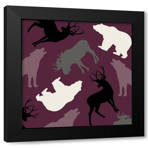 Animal Crackers IV Black Modern Wood Framed Art Print by Sasha