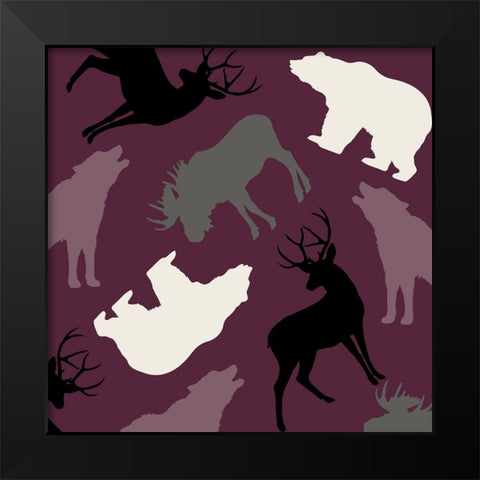 Animal Crackers IV Black Modern Wood Framed Art Print by Sasha