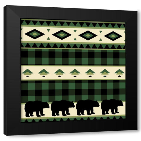 Comfort Zone II Black Modern Wood Framed Art Print with Double Matting by Sasha