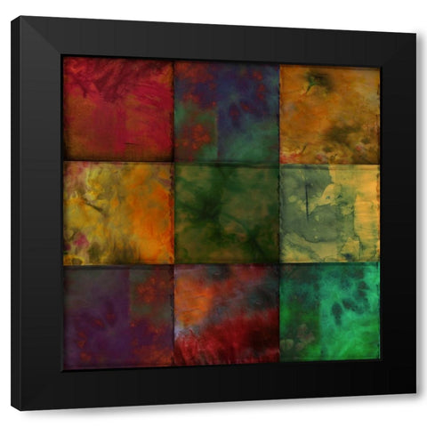 Fabric Squared II Black Modern Wood Framed Art Print by Sasha