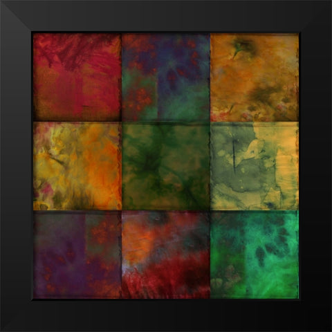 Fabric Squared II Black Modern Wood Framed Art Print by Sasha
