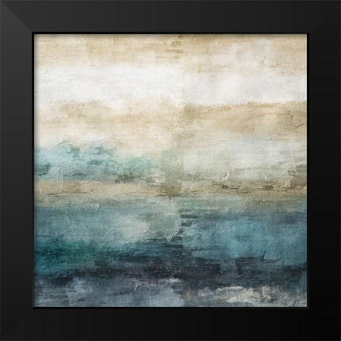 Horizon Black Modern Wood Framed Art Print by Sasha