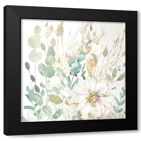 Soft Touches One Black Modern Wood Framed Art Print by Sasha