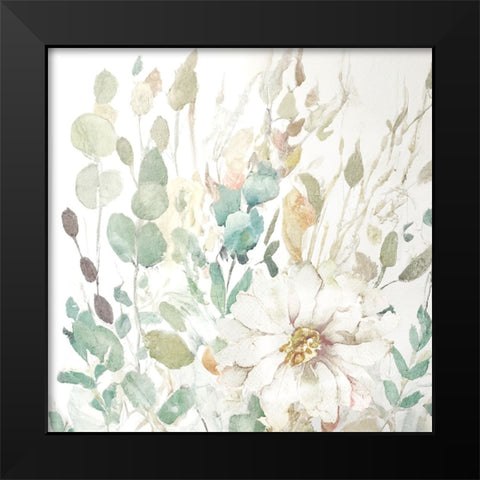 Soft Touches One Black Modern Wood Framed Art Print by Sasha