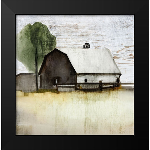 The White Barn I Black Modern Wood Framed Art Print by Sasha
