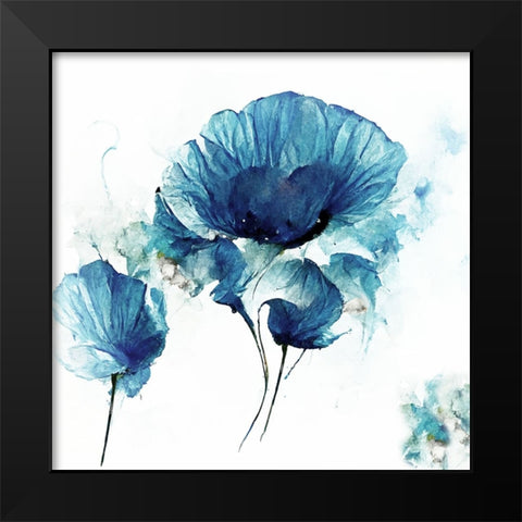 Sky Poppies III Black Modern Wood Framed Art Print by Sasha